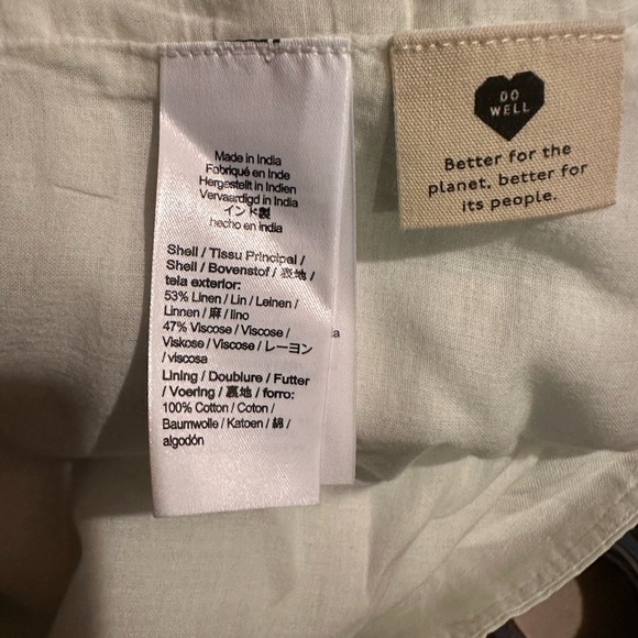Madewell Linen-Blend Tulip-Hem Mini Skirt: Earth-Dyed Edition Size 4 NWT - Picture 8 of 8
